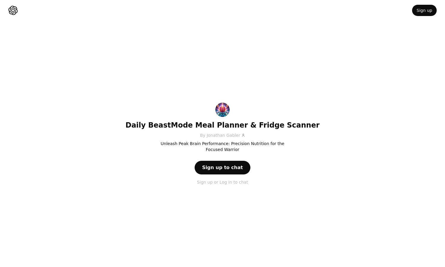 ChatGPT - Daily BeastMode Meal Planner & Fridge Scanner Website