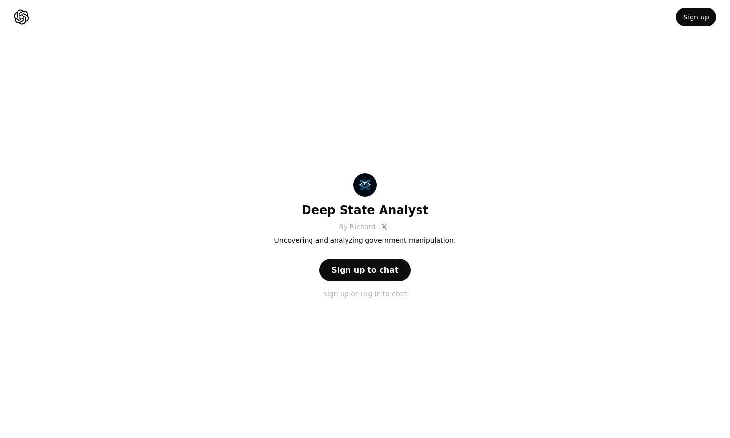 ChatGPT - Deep State Analyst Website