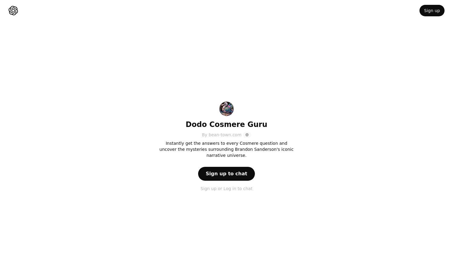 ChatGPT - Dodo Cosmere Guru Website