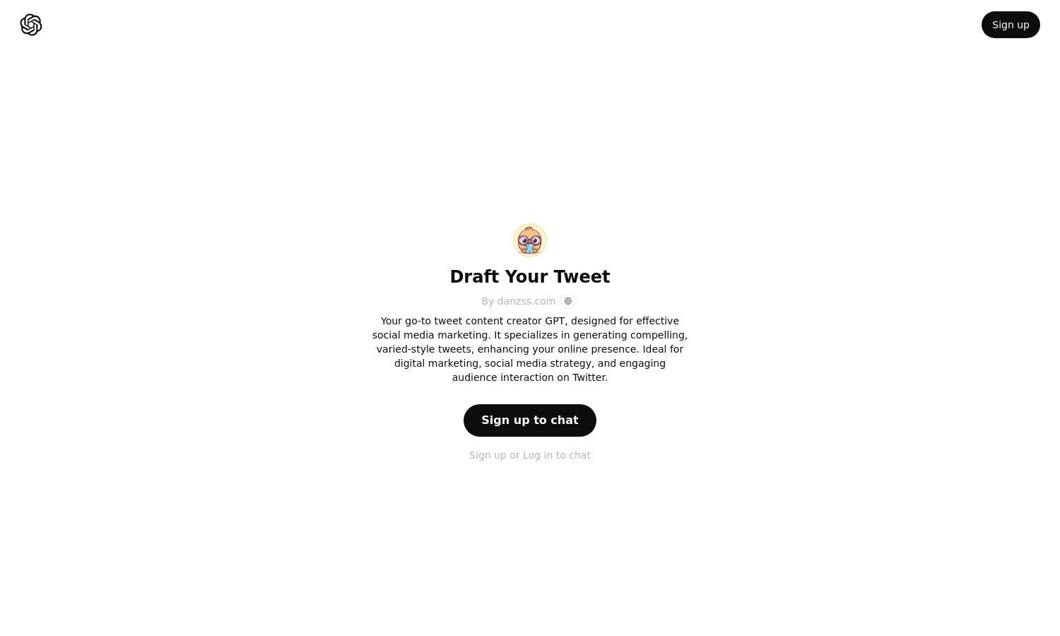 ChatGPT - Draft Your Tweet Website