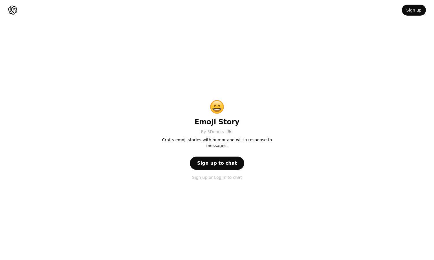 ChatGPT - Emoji Story Website