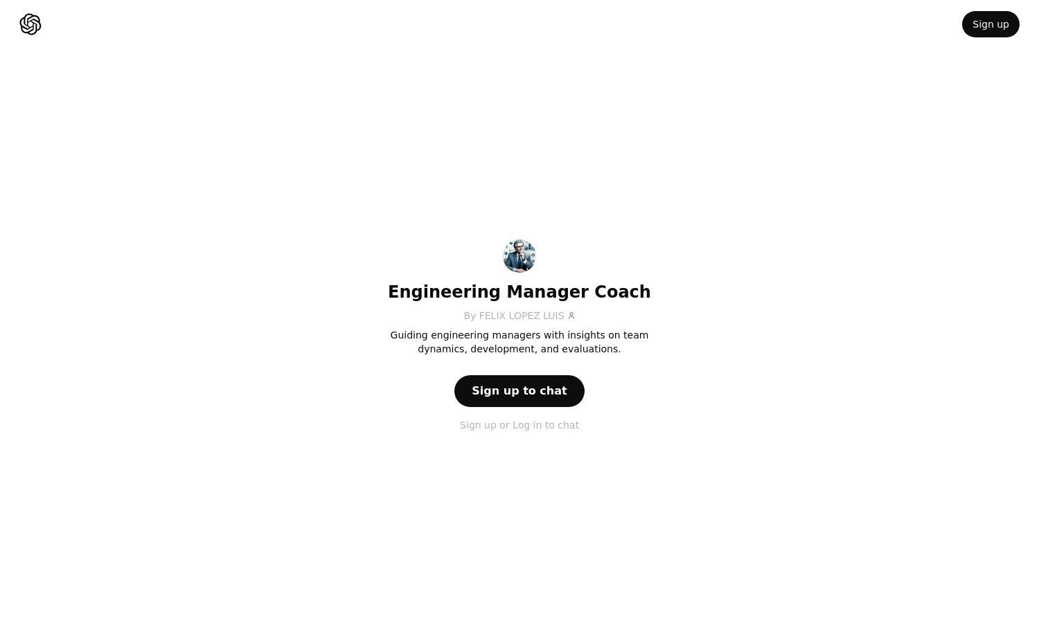 ChatGPT - Engineering Manager Coach Website