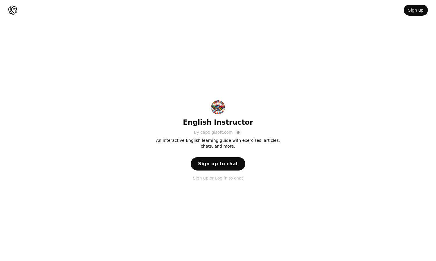 ChatGPT - English Instructor Website