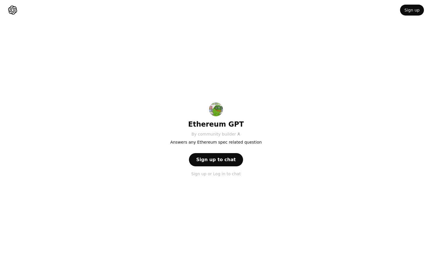 ChatGPT - Ethereum GPT Website