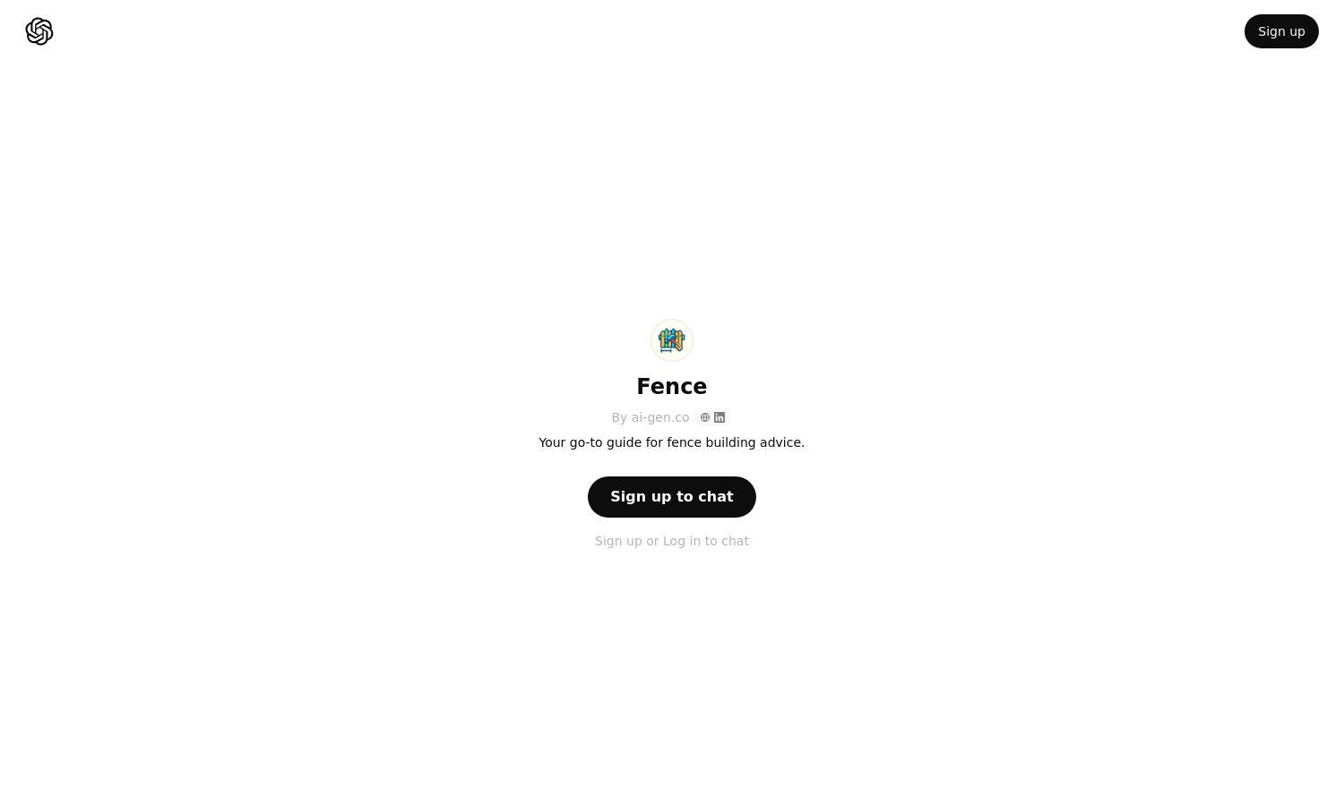 ChatGPT - Fence Website