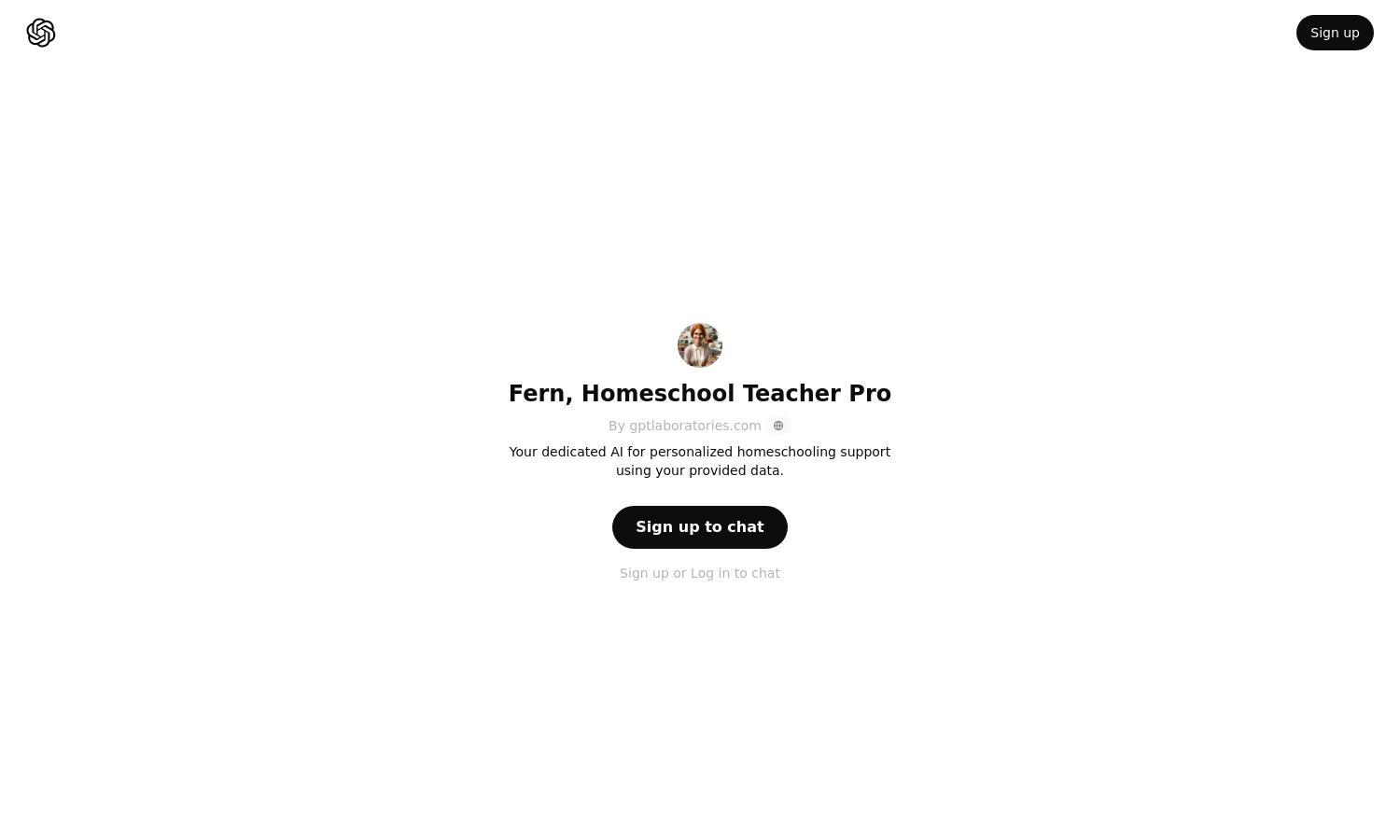 ChatGPT - Fern, Homeschool Teacher Pro Website