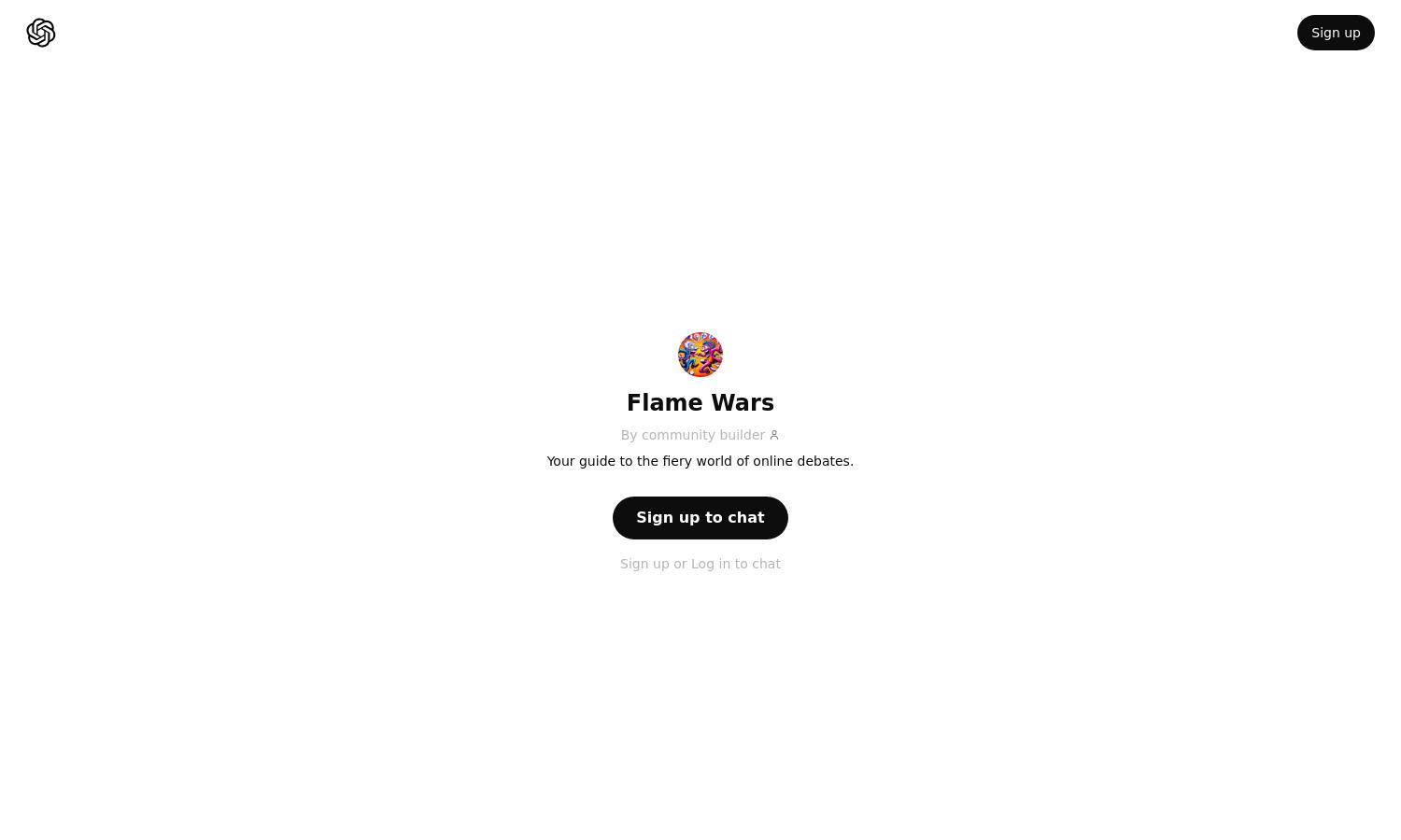 ChatGPT - Flame Wars Website