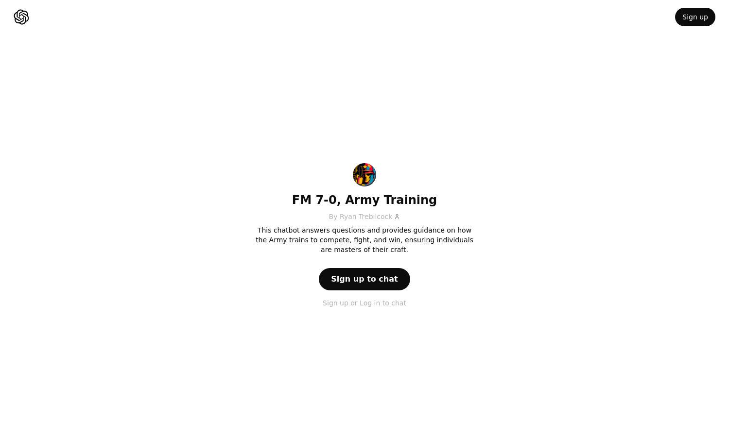 ChatGPT - FM 7-0, Army Training Website