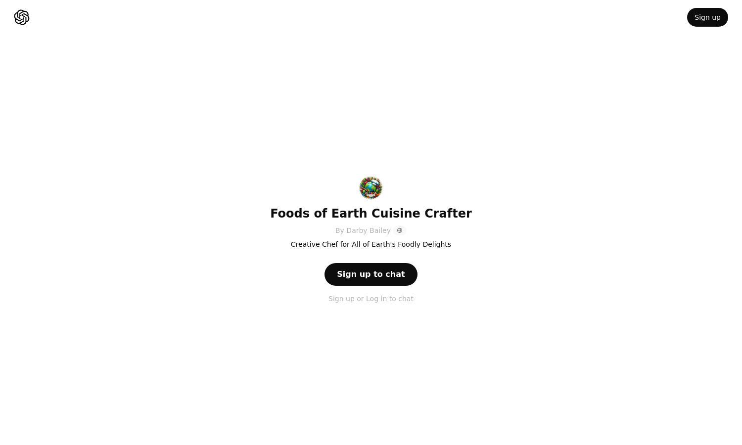 ChatGPT - Foods of Earth Cuisine Crafter Website