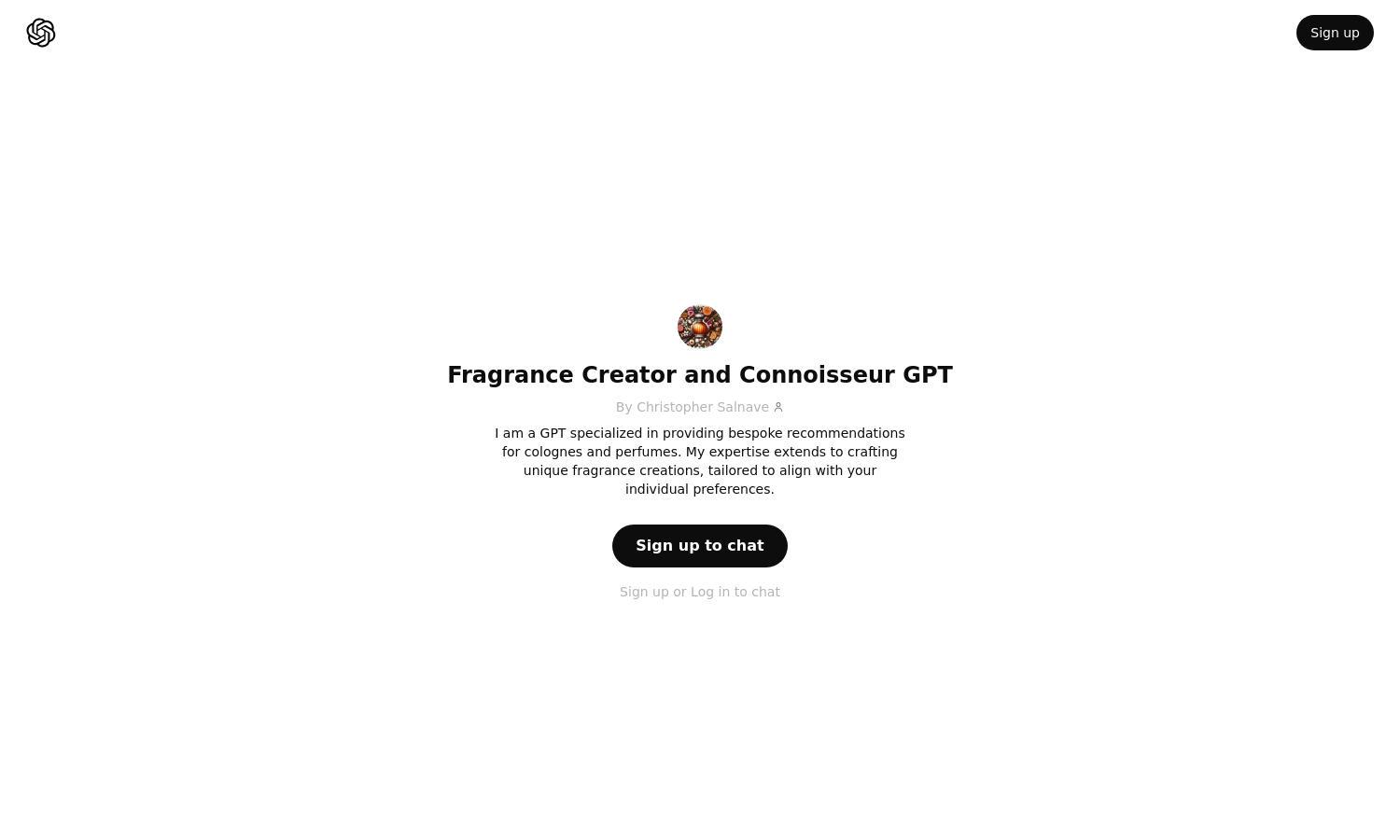 ChatGPT - Fragrance  Creator and Connoisseur GPT Website