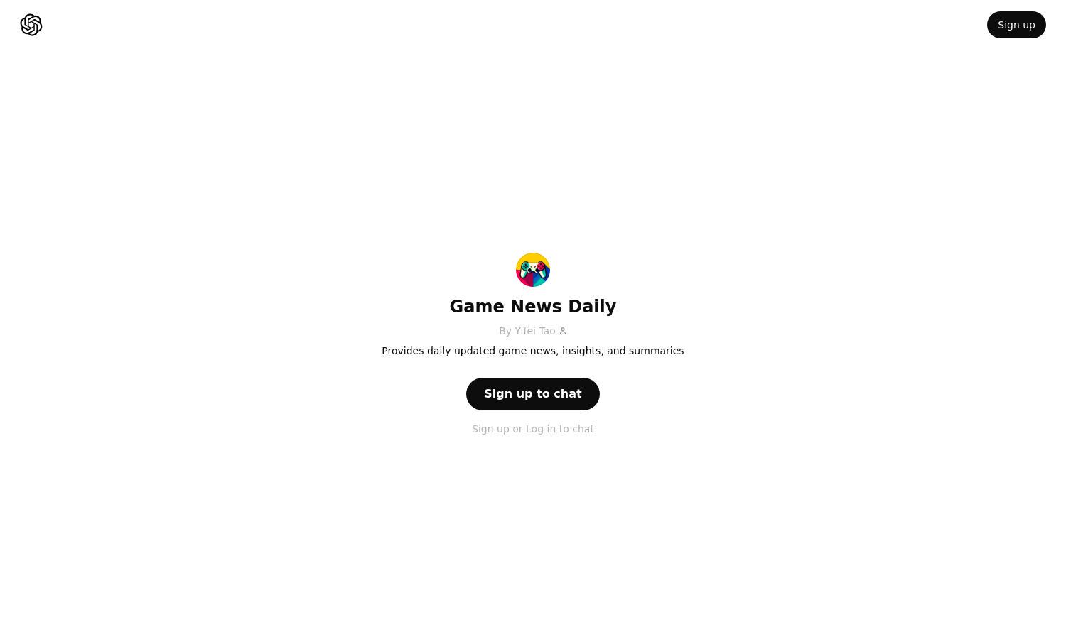 ChatGPT - Game News Daily Website