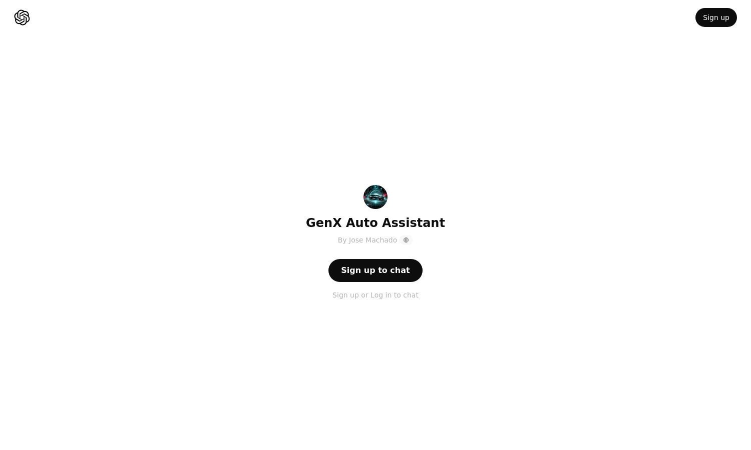 ChatGPT - GenX Auto Assistant Website