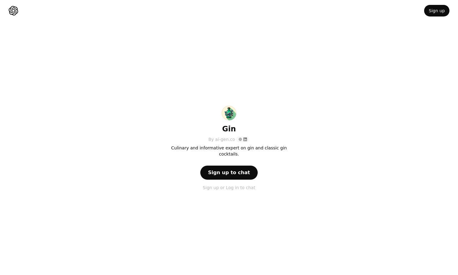 ChatGPT - Gin Website