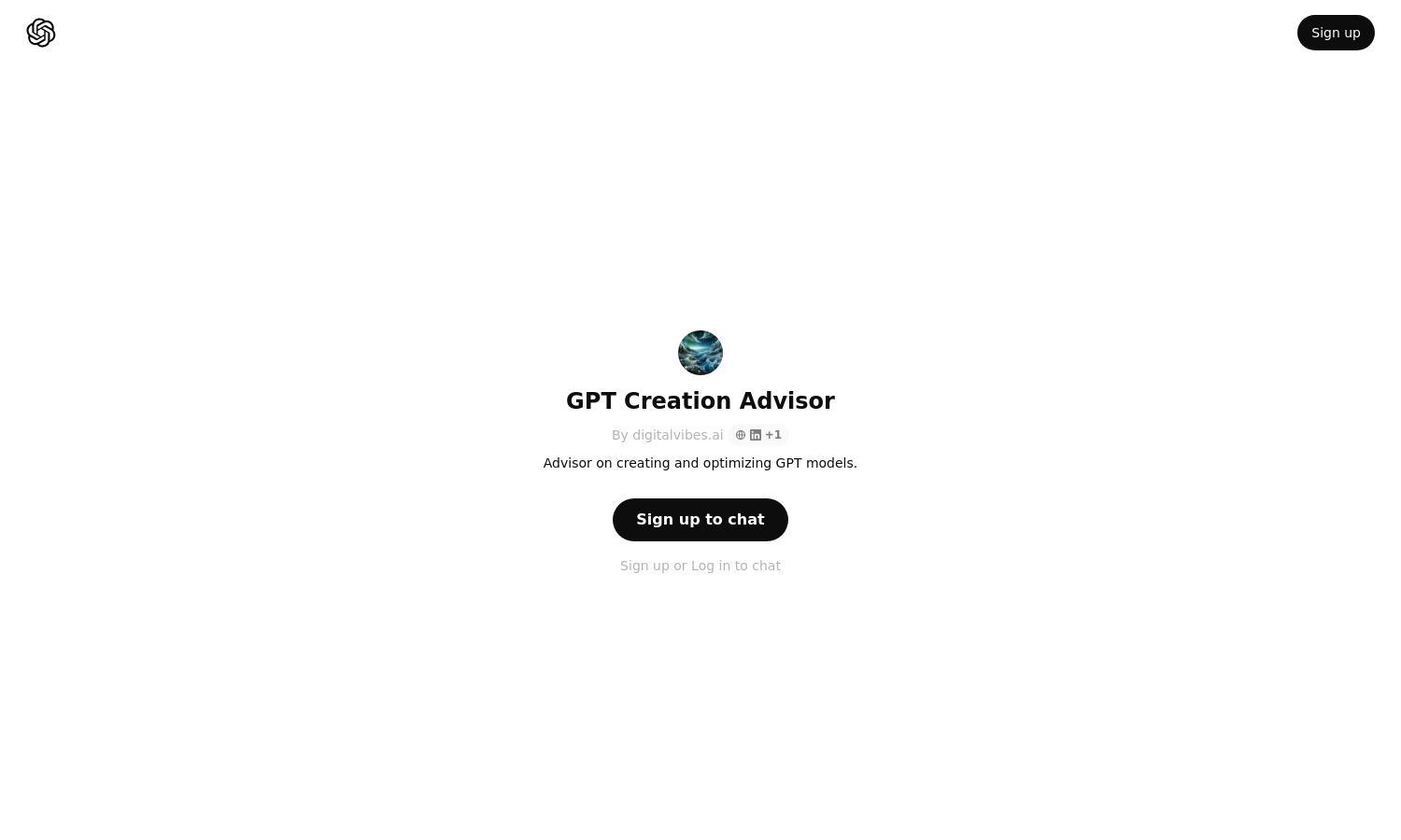 ChatGPT - GPT Creation Advisor Website