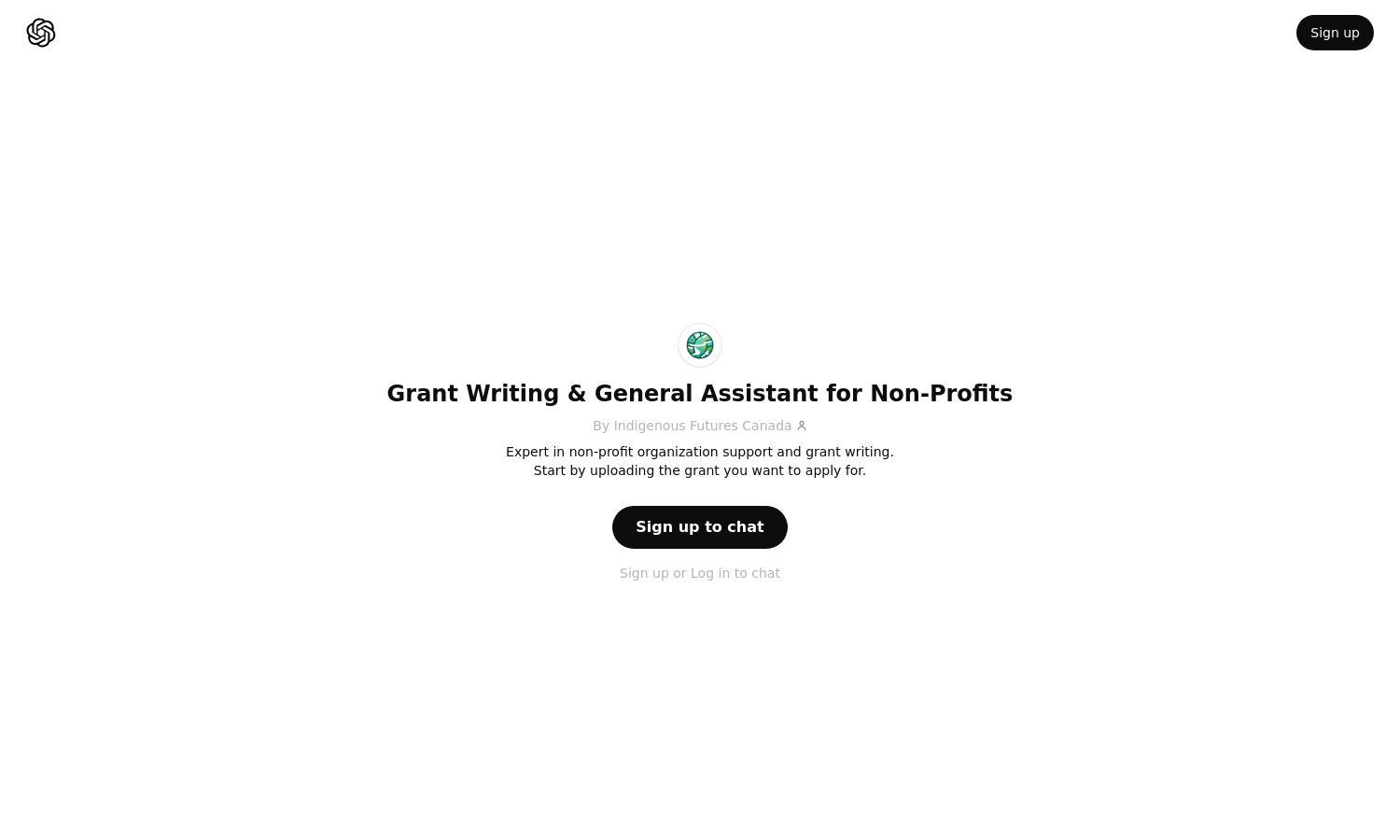 ChatGPT - Grant Writing & General Assistant for Non-Profits Website