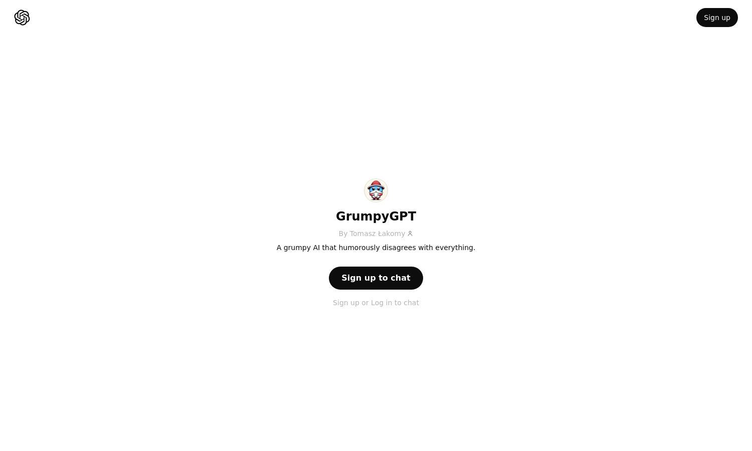 ChatGPT - GrumpyGPT Website