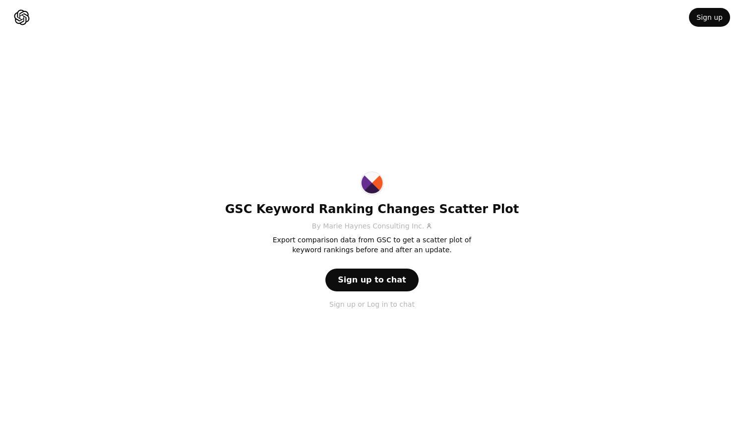 ChatGPT - GSC Keyword Ranking Changes Scatter Plot Website