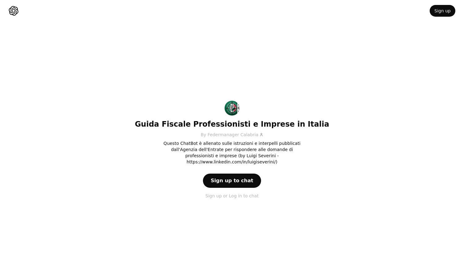 ChatGPT - Guida Fiscale Professionisti e Imprese in Italia Website