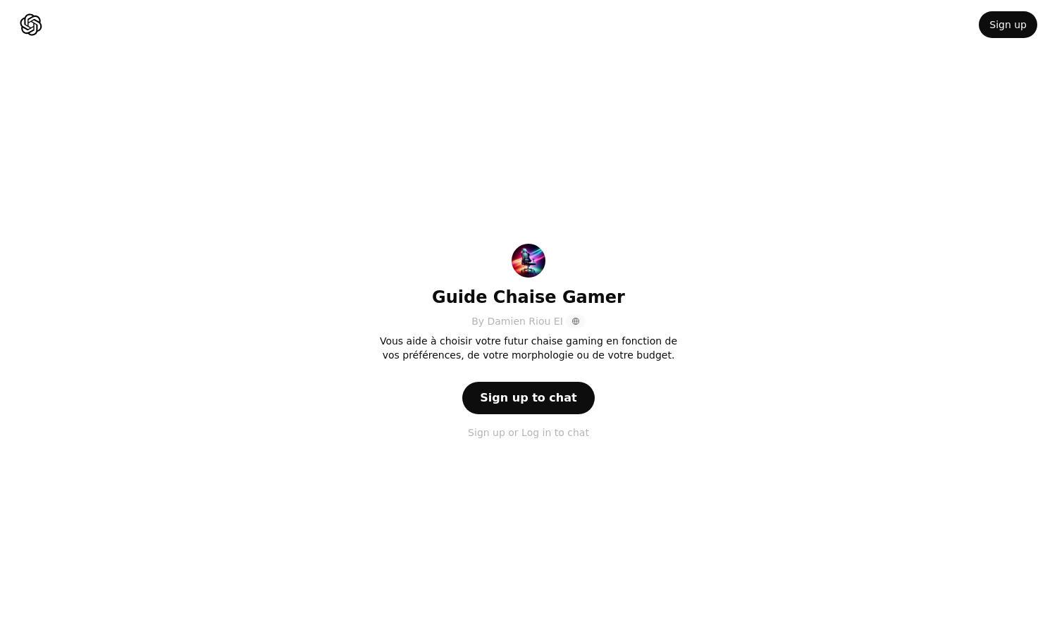 ChatGPT - Guide Chaise Gamer Website