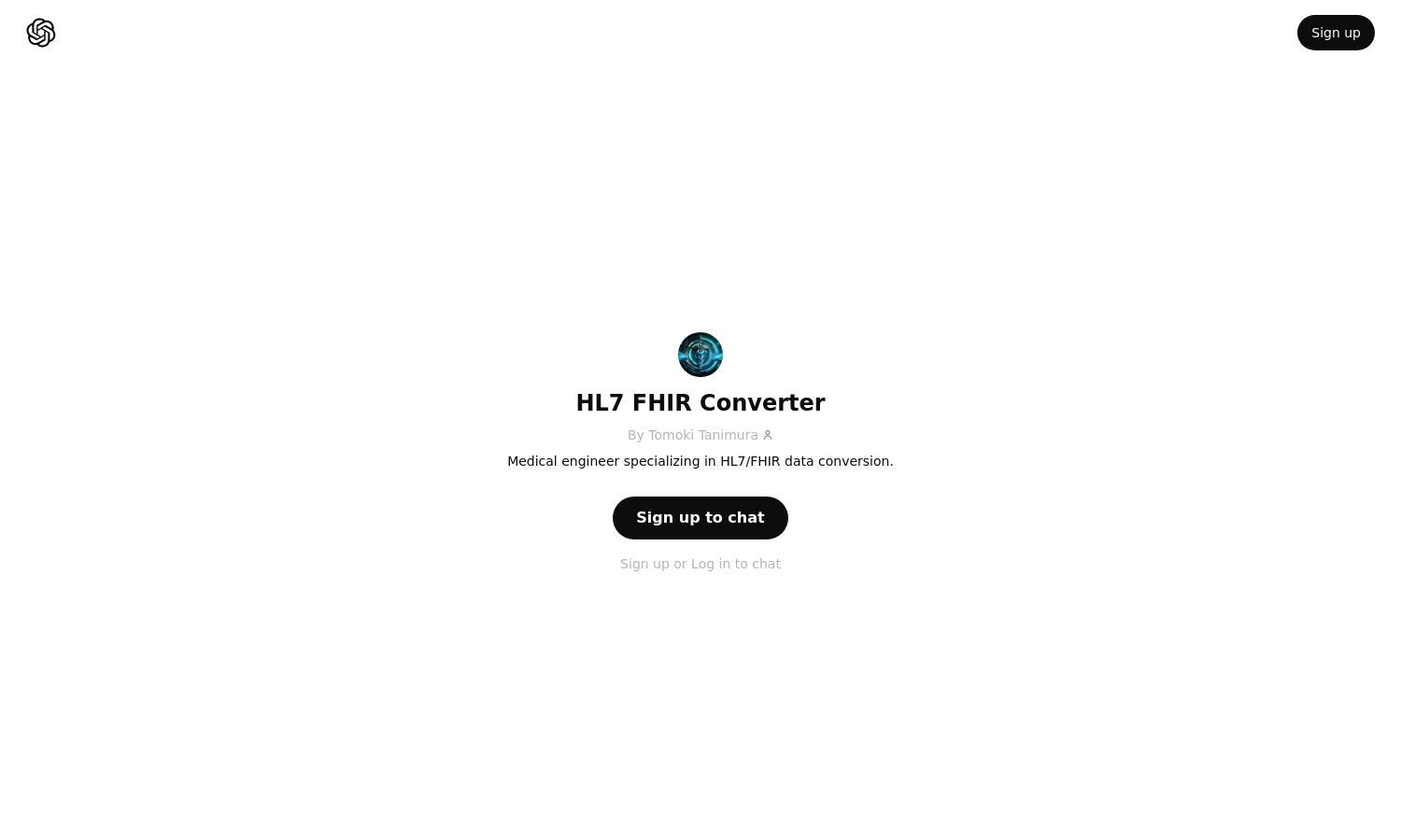 ChatGPT - HL7 FHIR Converter Website