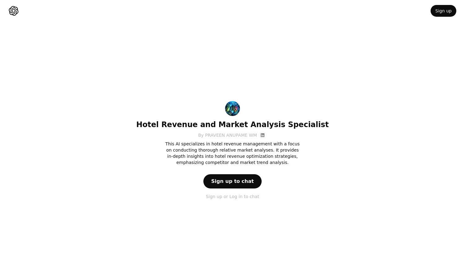 ChatGPT - Hotel Revenue and Market Analysis Specialist Website