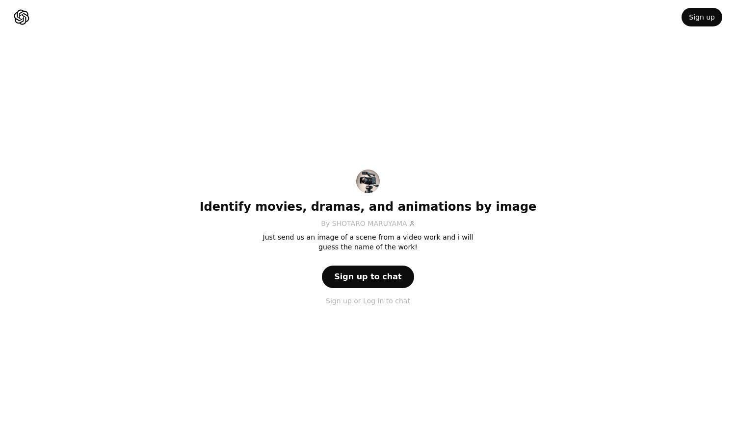 ChatGPT - Identify movies, dramas, and animations by image Website