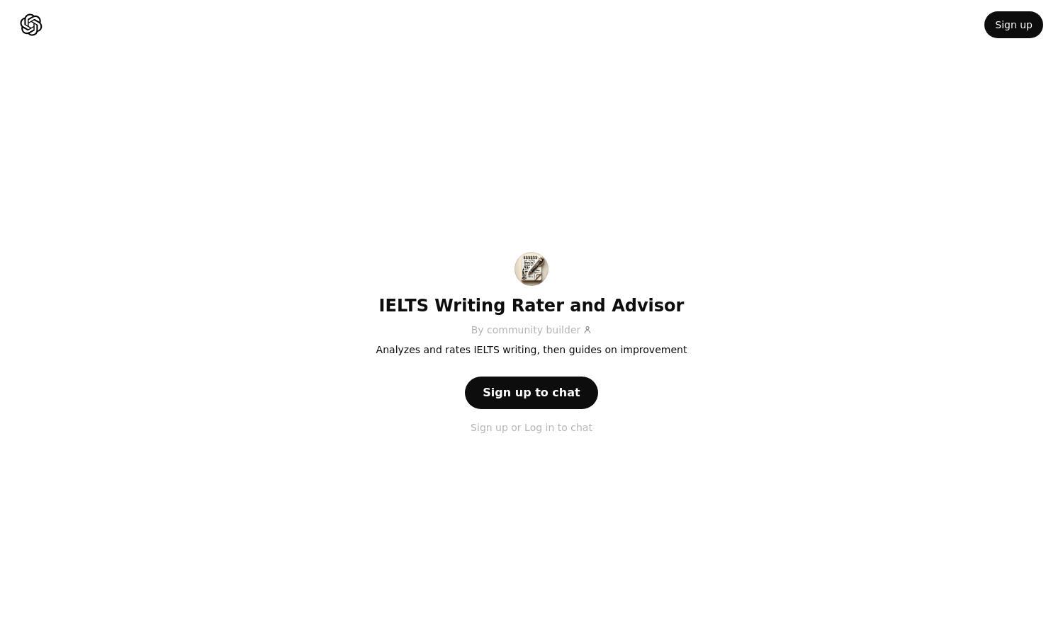 ChatGPT - IELTS Writing Rater and Advisor Website