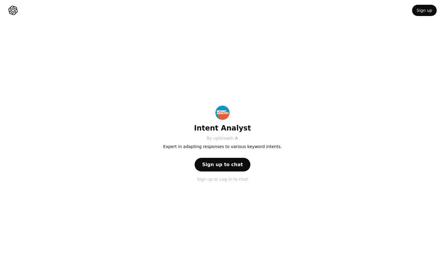 ChatGPT - Intent Analyst Website