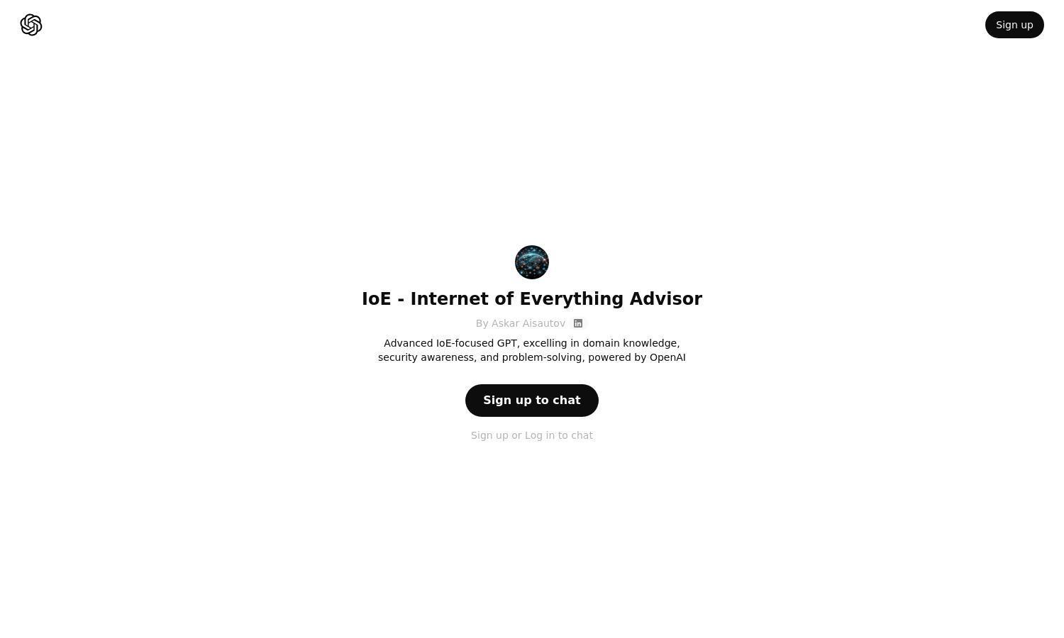 ChatGPT - IoE - Internet of Everything Advisor Website