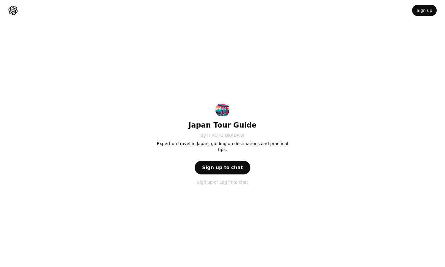 ChatGPT - Japan Tour Guide Website