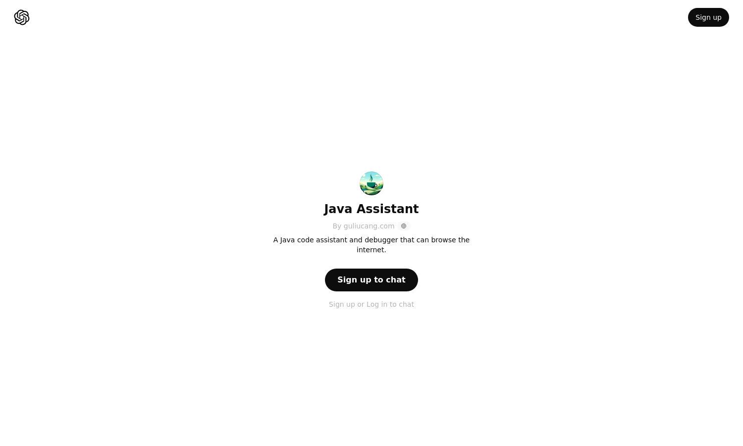 ChatGPT - Java Assistant Website