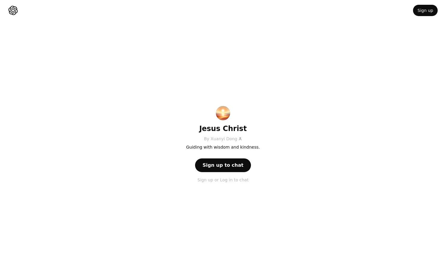 ChatGPT - Jesus Christ Website