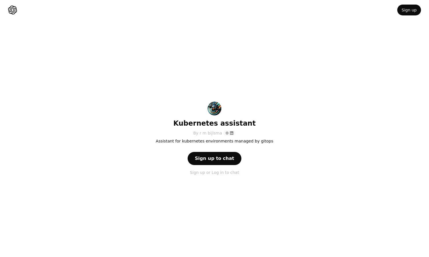 ChatGPT - Kubernetes assistant Website