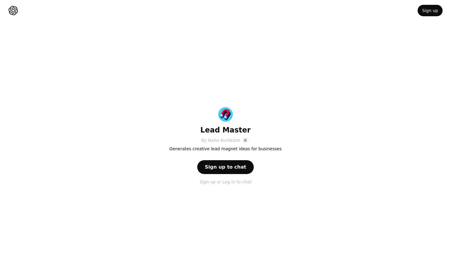 ChatGPT - Lead Master Website