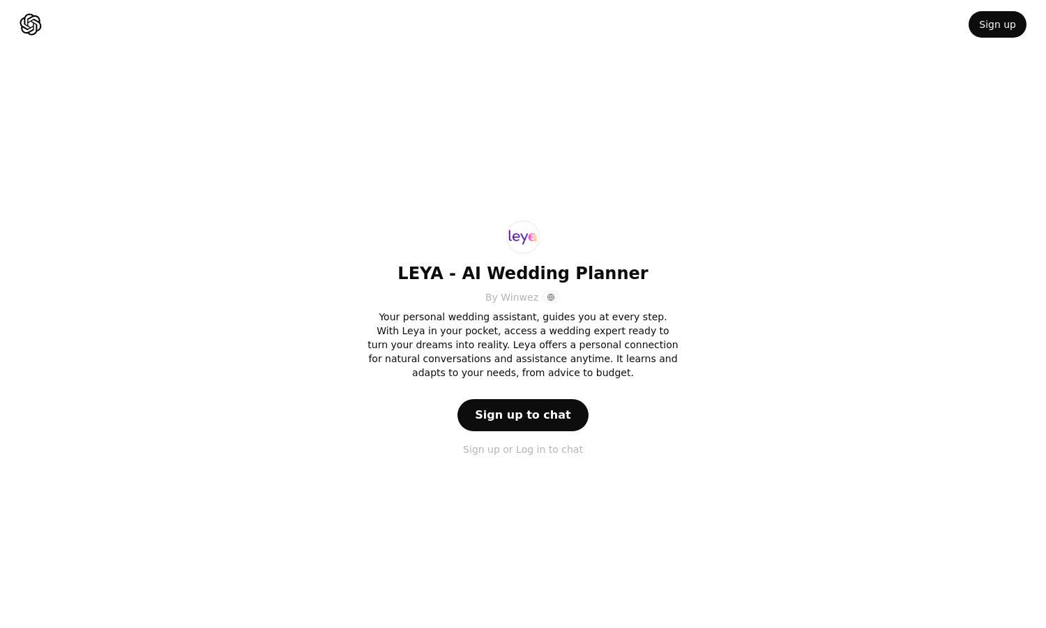 ChatGPT - LEYA - AI Wedding Planner Website