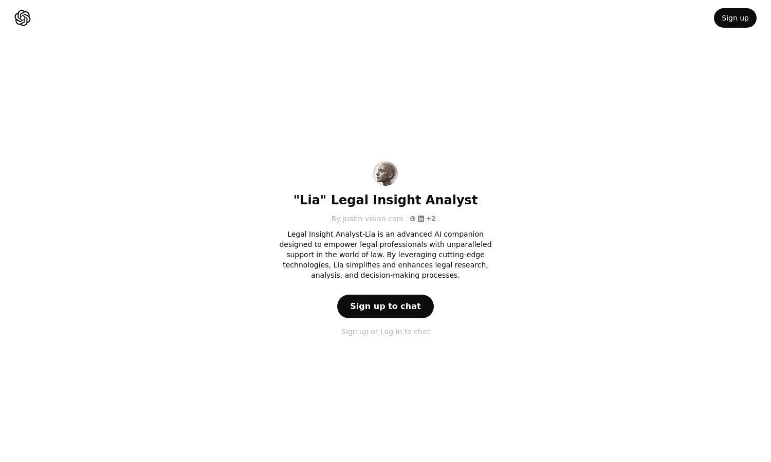 ChatGPT - "Lia" Legal Insight Analyst Website