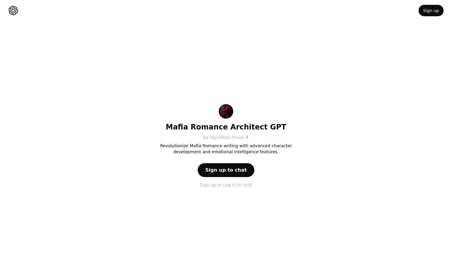 ChatGPT - Mafia Romance Architect GPT Website