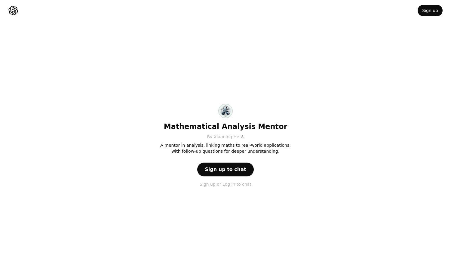 ChatGPT - Mathematical Analysis Mentor Website