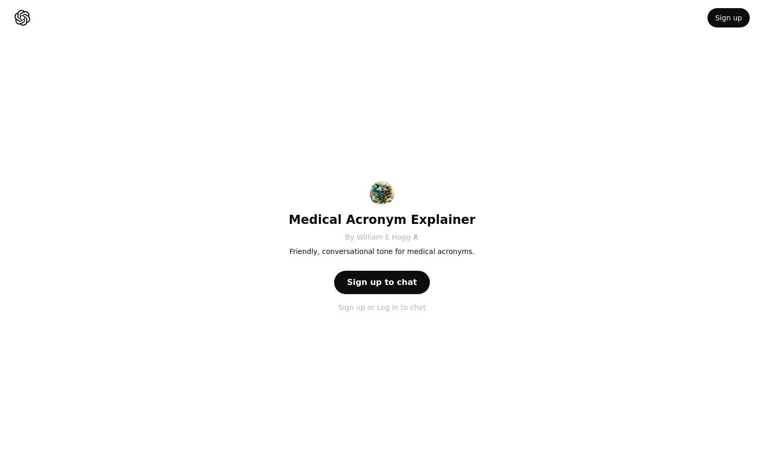 ChatGPT - Medical Acronym Explainer Website