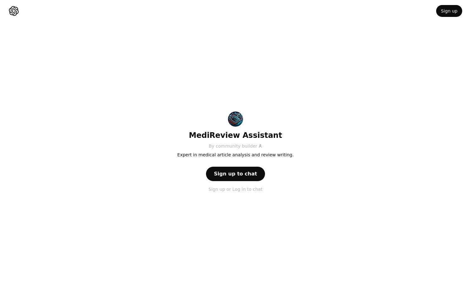 ChatGPT - MediReview Assistant Website