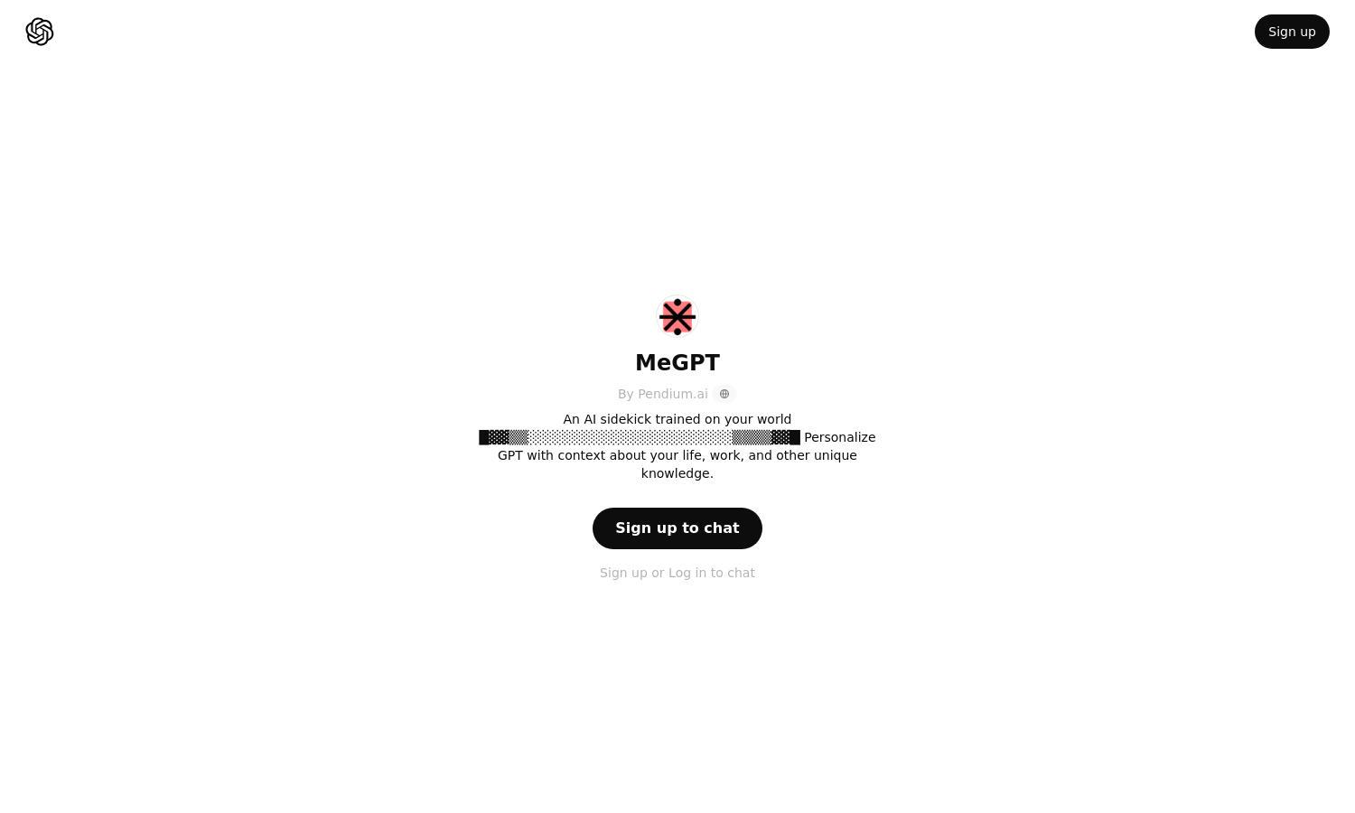 ChatGPT - MeGPT Website