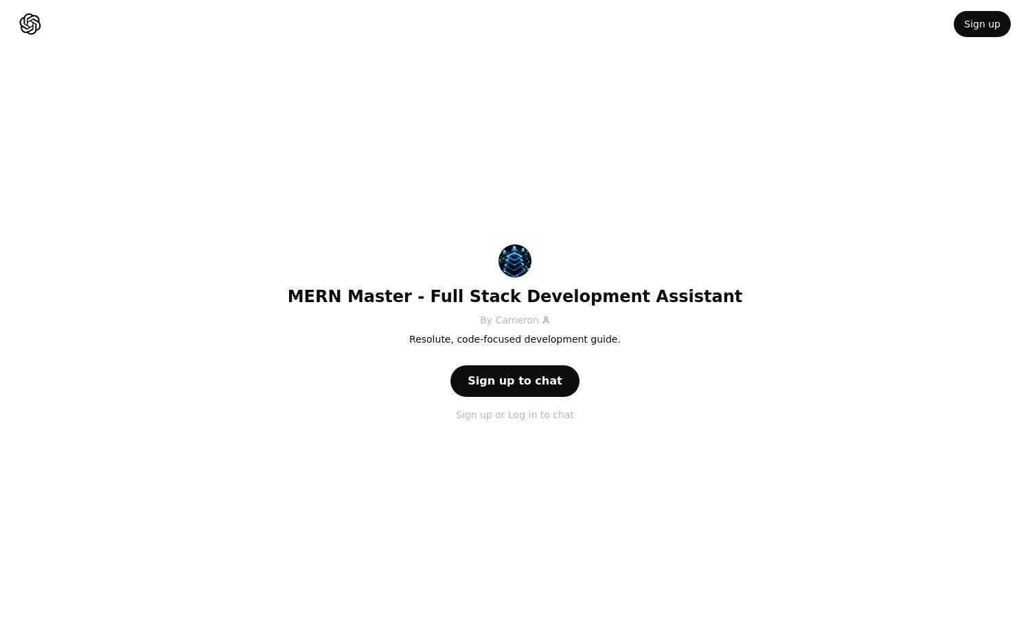 ChatGPT - MERN Master - Full Stack Development Assistant Website