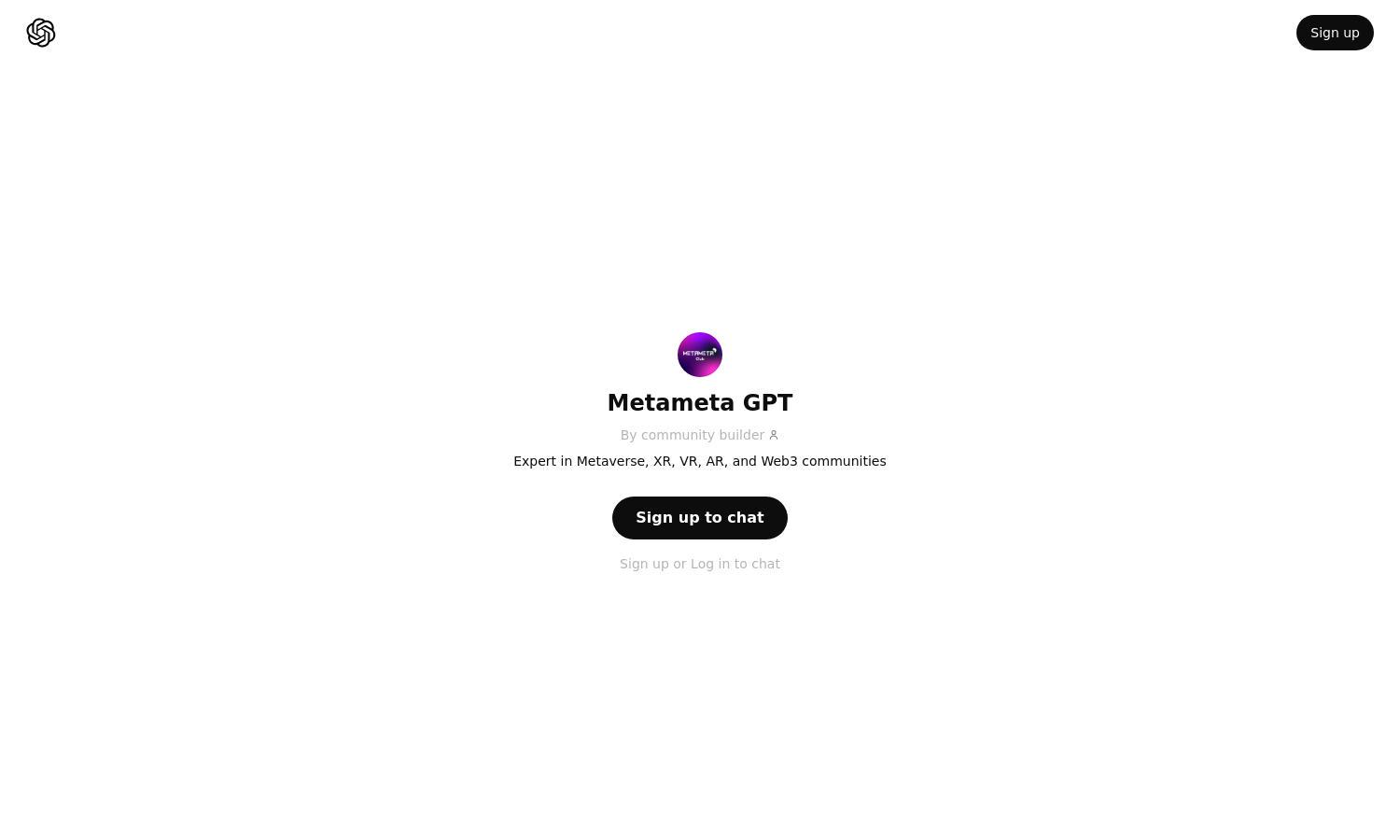 ChatGPT - Metameta GPT Website