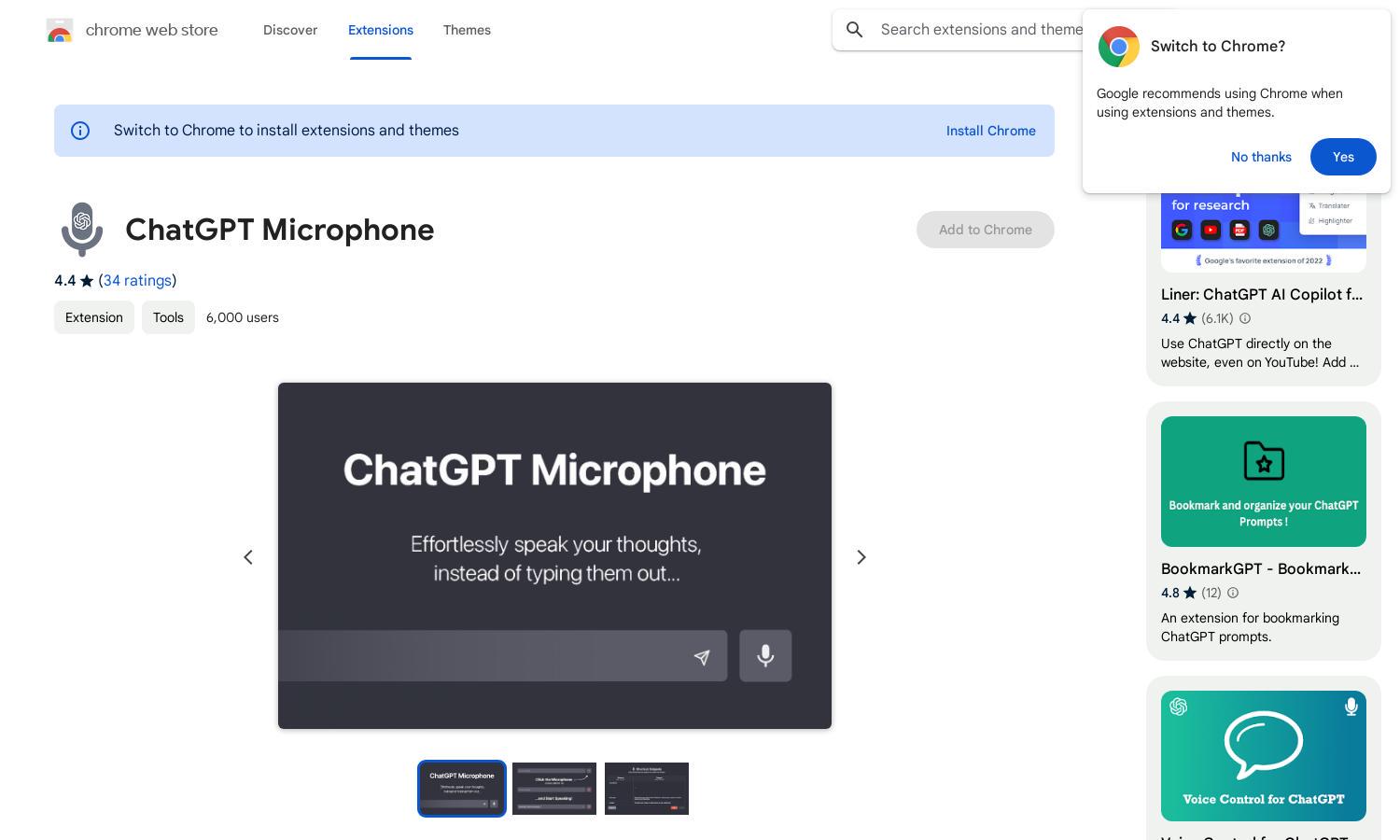 ChatGPT Microphone Website