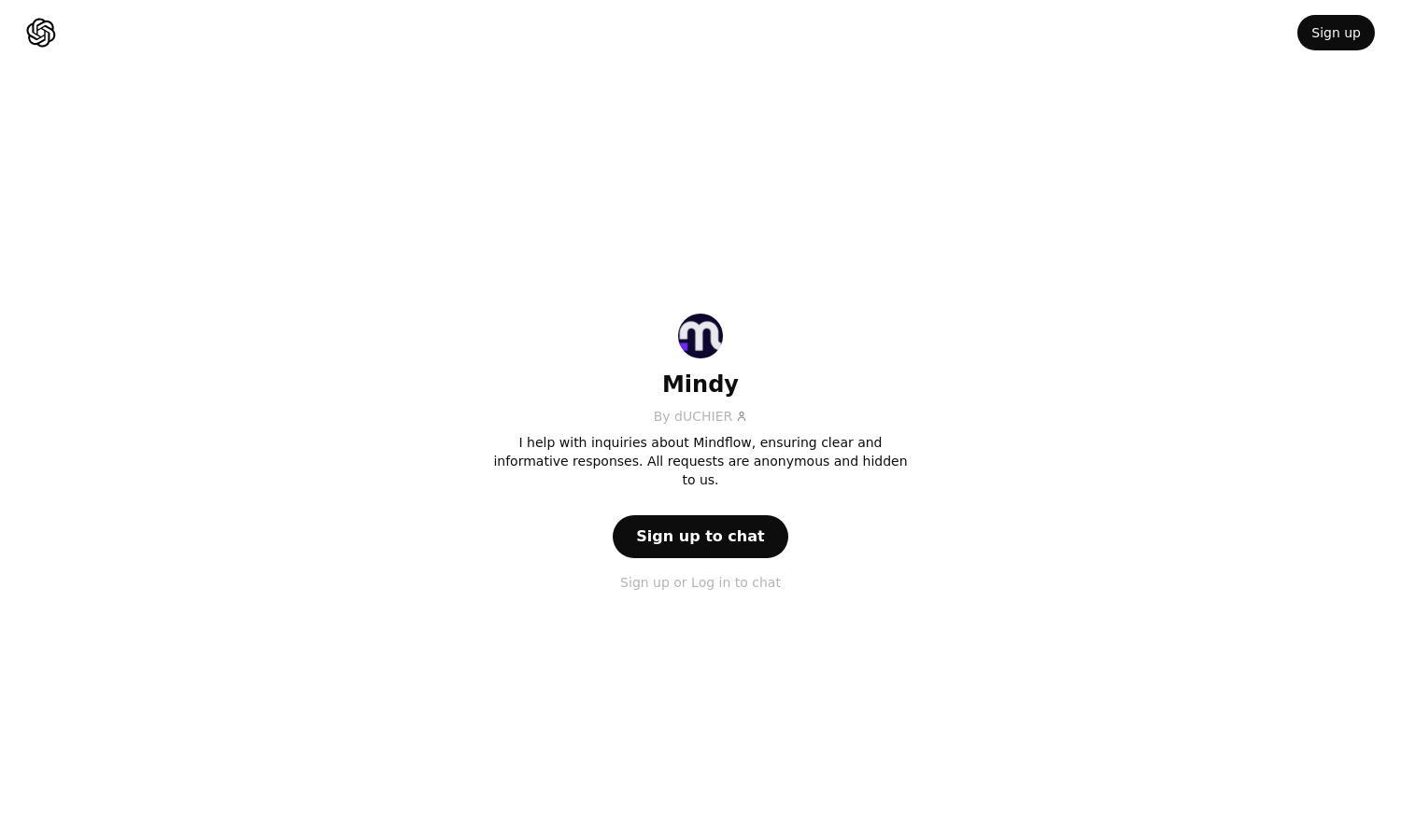 ChatGPT - Mindy Website