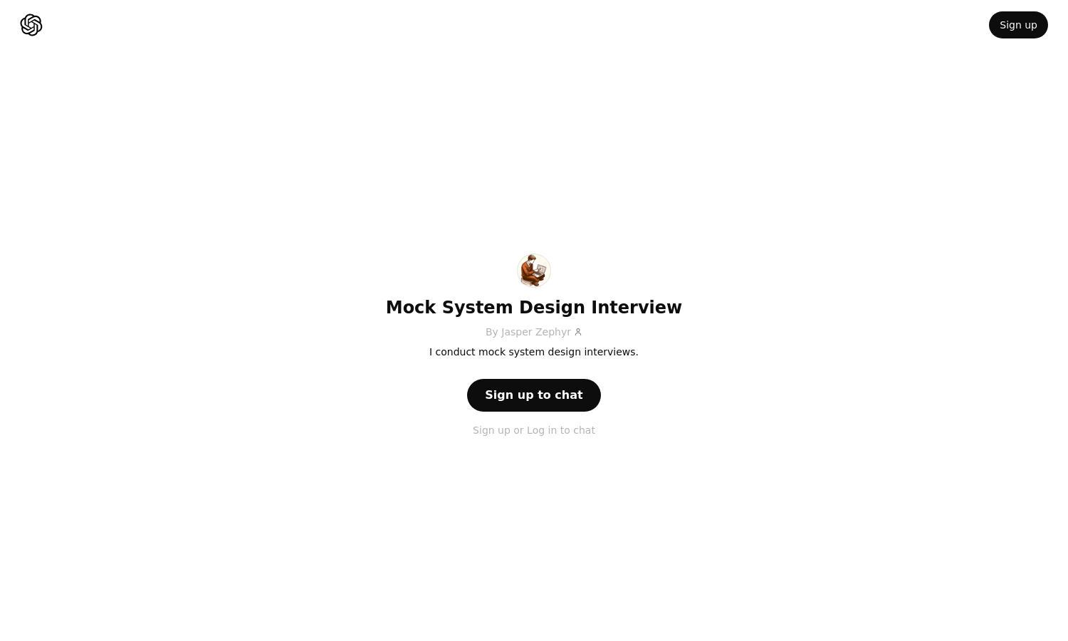 ChatGPT - Mock System Design Interview Website