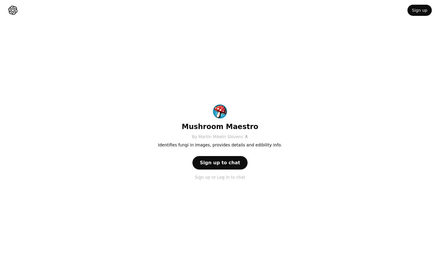 ChatGPT - Mushroom Maestro Website