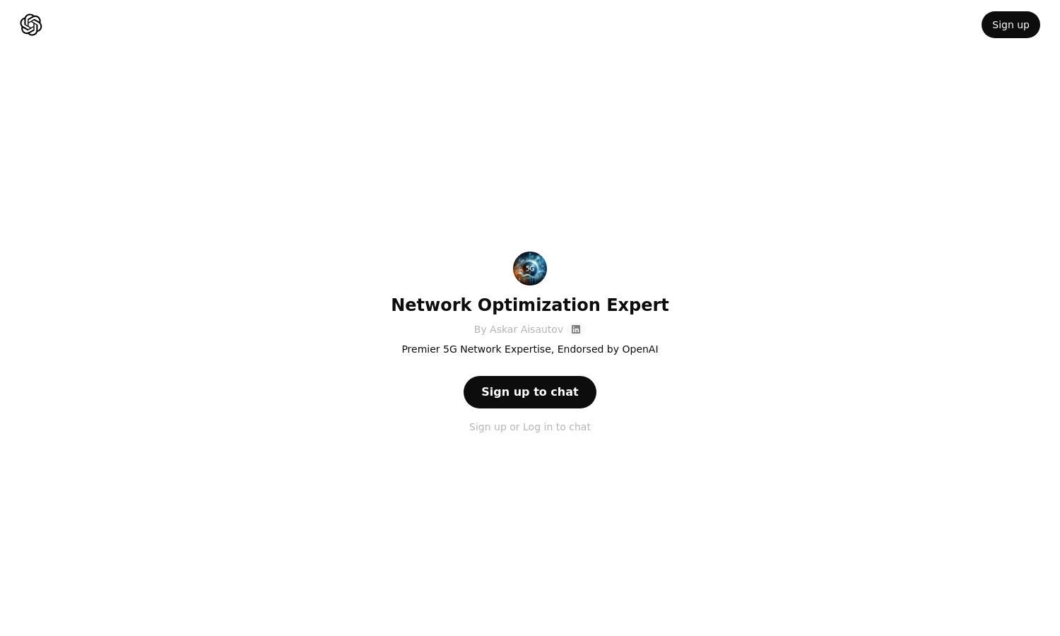 ChatGPT - Network Optimization Expert Website