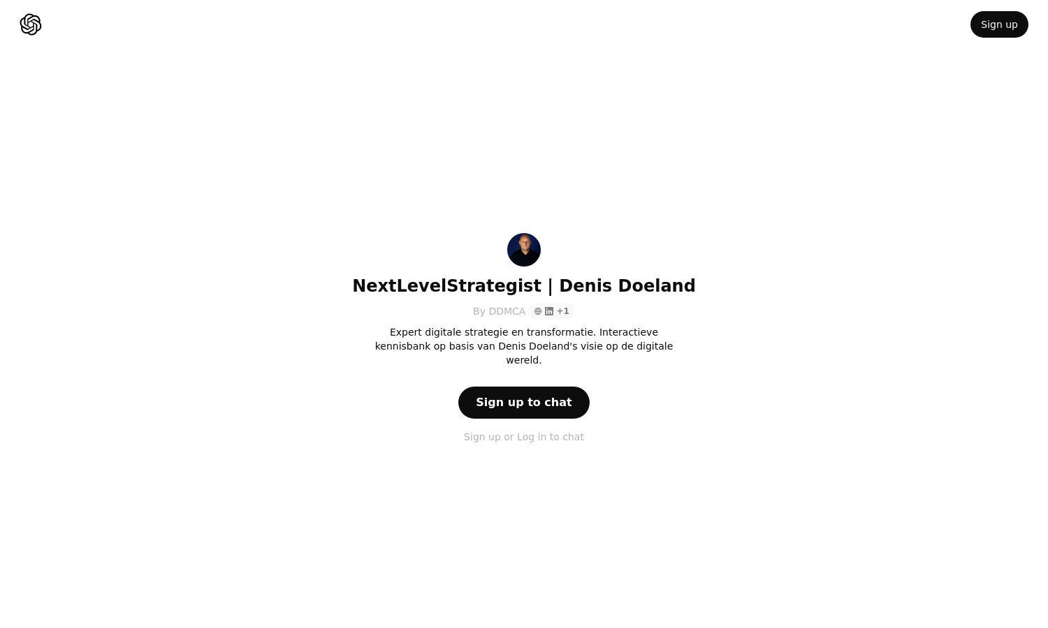 ChatGPT - NextLevelStrategist | Denis Doeland Website