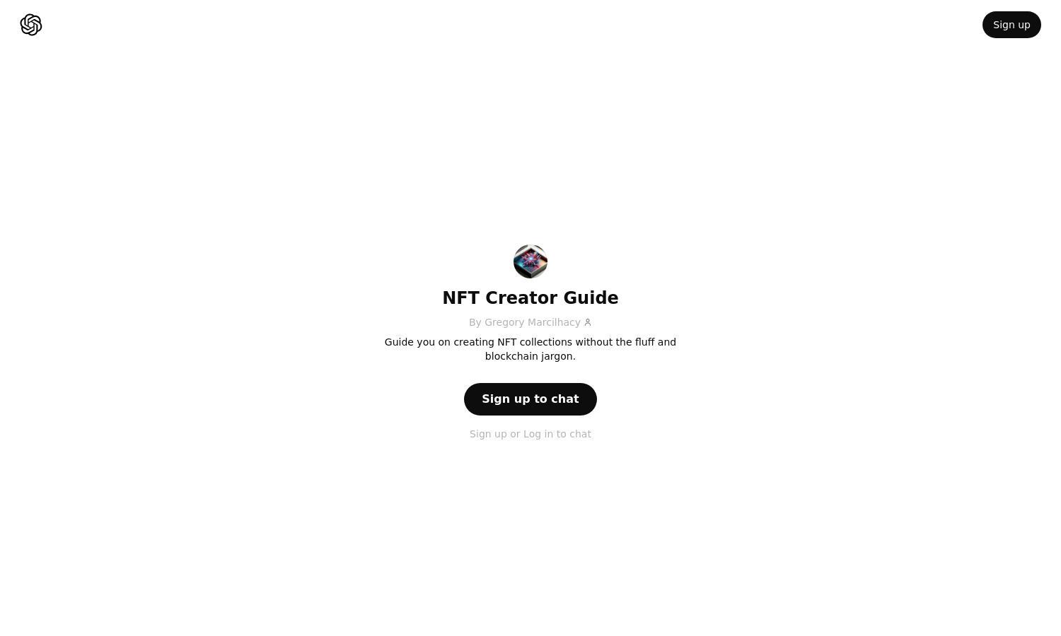 ChatGPT - NFT Creator Guide Website